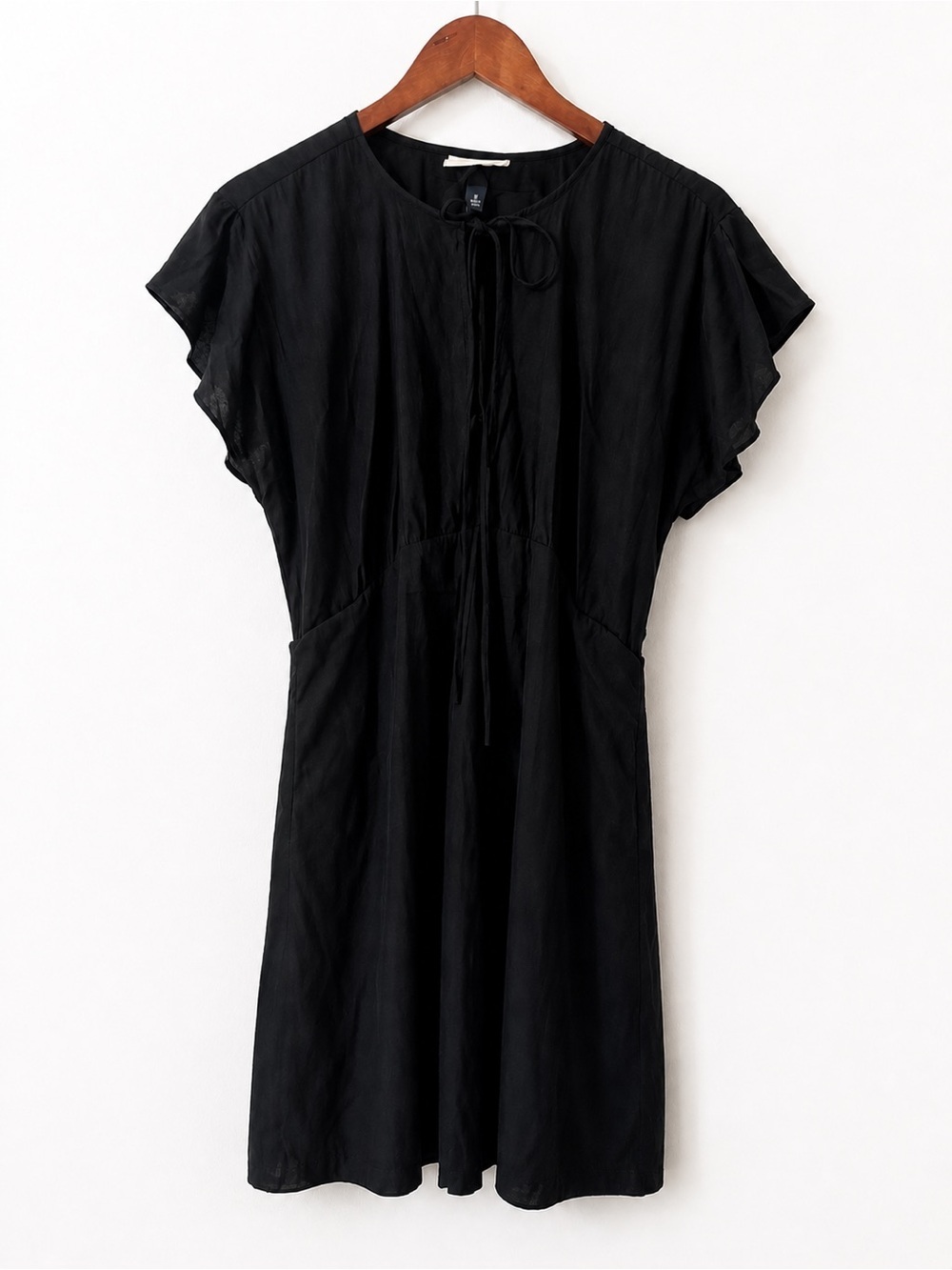 Universal Thread Black Knee Length Crew Neck Short Sleeve Tie Dress Size M NWT
